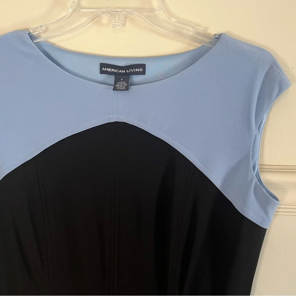American Living Navy and Sky Blue Dress six 8 - Picture 2 of 6